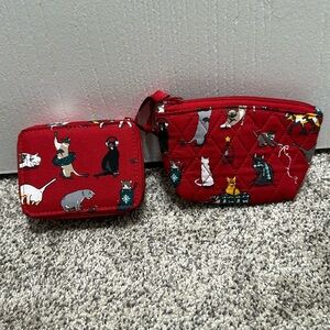 Vera Bradley Travel Pill Case Zip Close 7 day & Zip Pouch